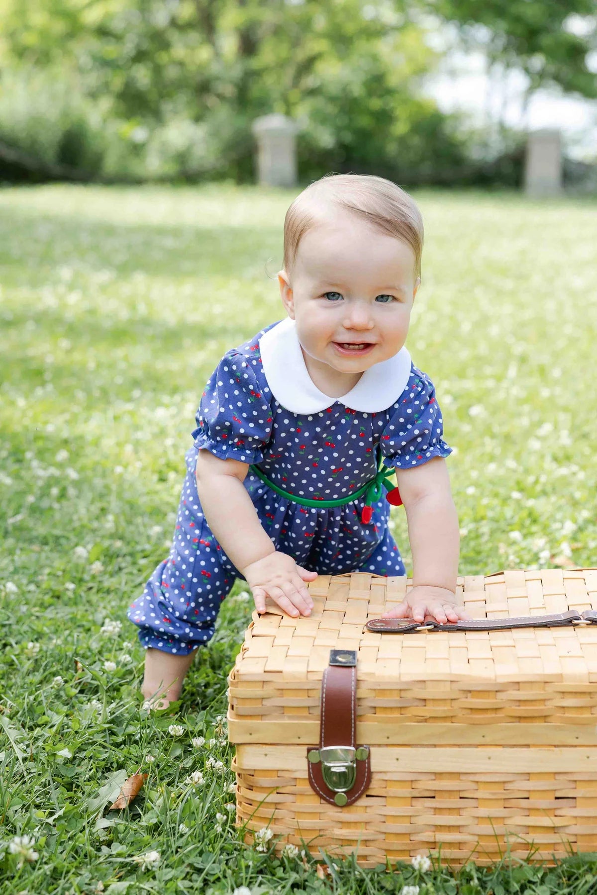 Florence Eiseman Polka Dot Cherry Knit Longall