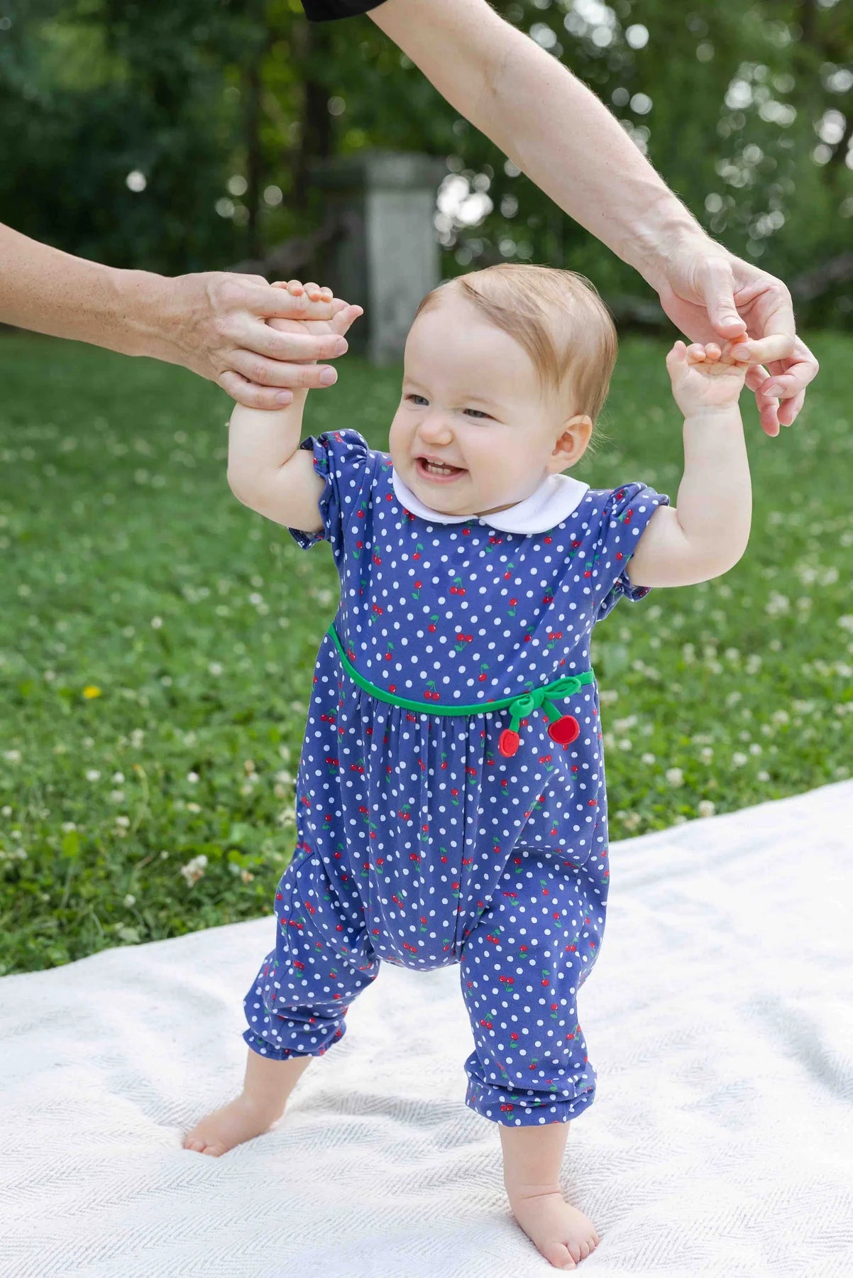Florence Eiseman Polka Dot Cherry Knit Longall