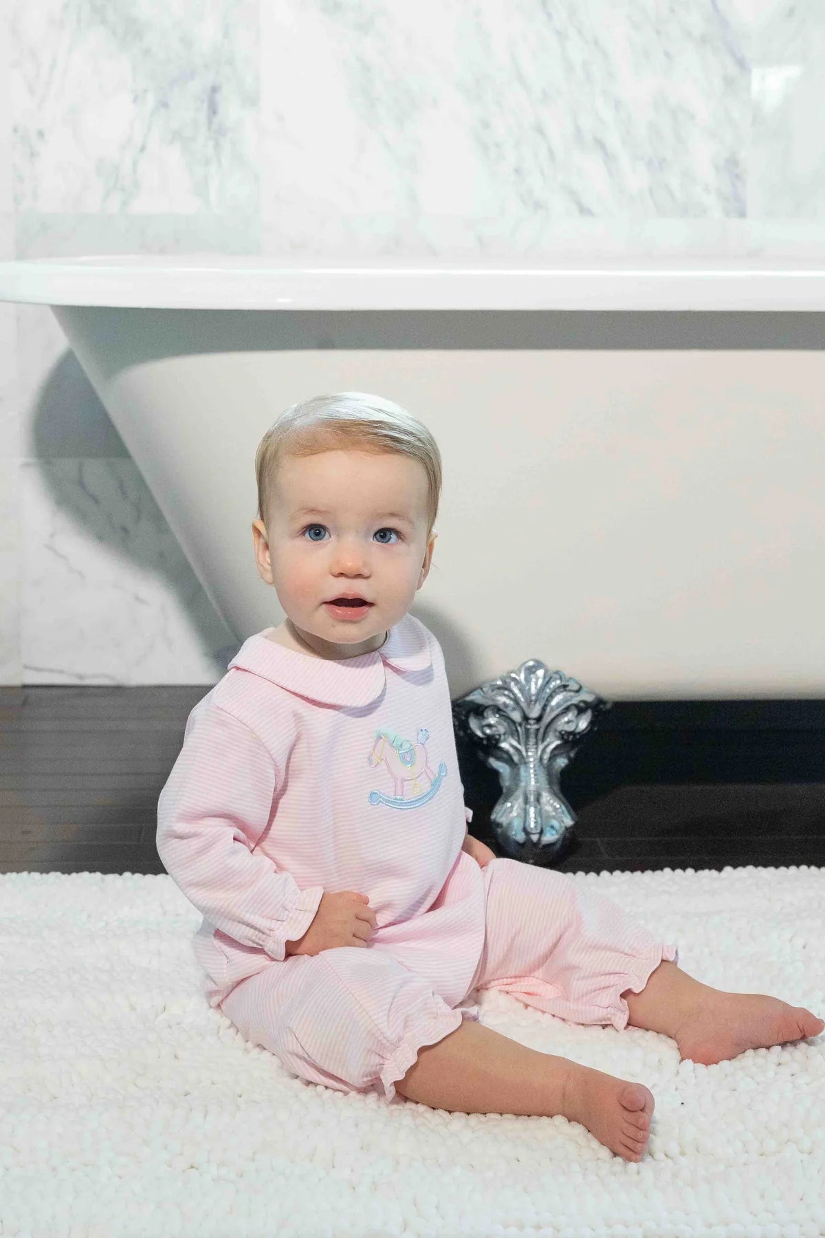 ロンパース・カバーオール Apolina Baby Enid Romper Cabin Stripe ロンパース・カバーオール Apolina Baby Enid Romper Cabin Stripe