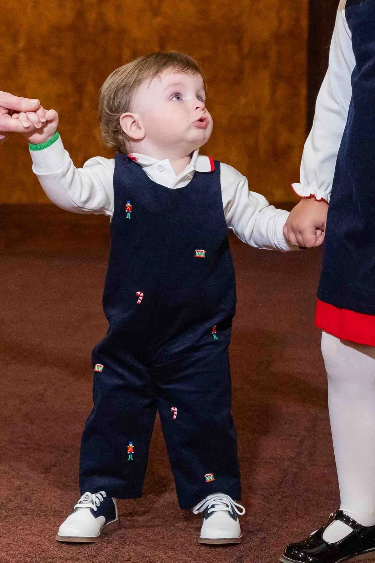 Florence Eiseman Corduroy Longall w/ All Over Embroidery