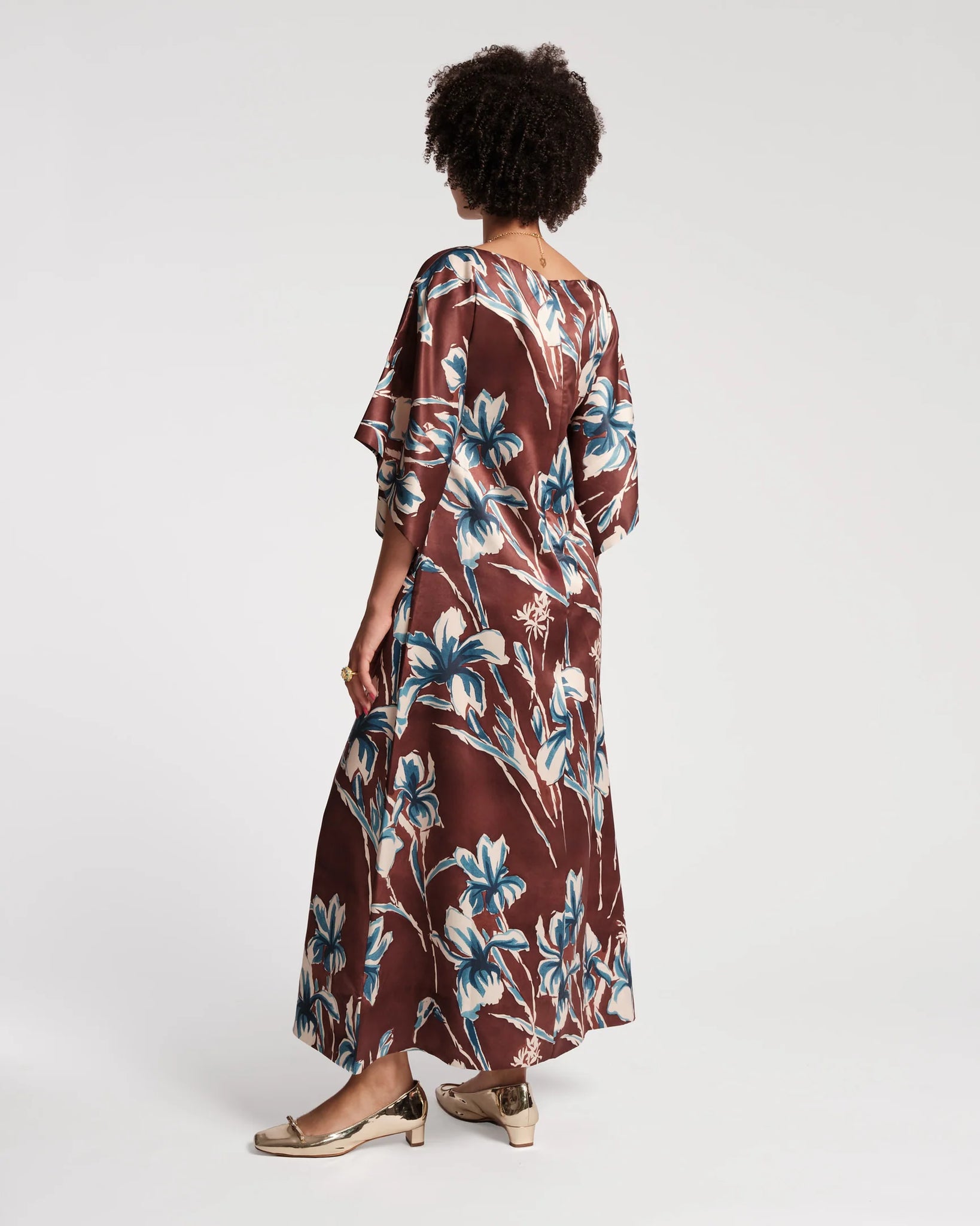 Frances Valentine Spinnaker Maxi Dress Lucky Devil Blue Iris - Brown