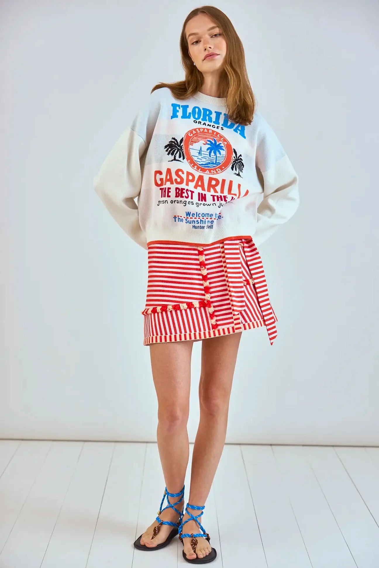 Hunter Bell Bay Skirt - Poppy Stripe