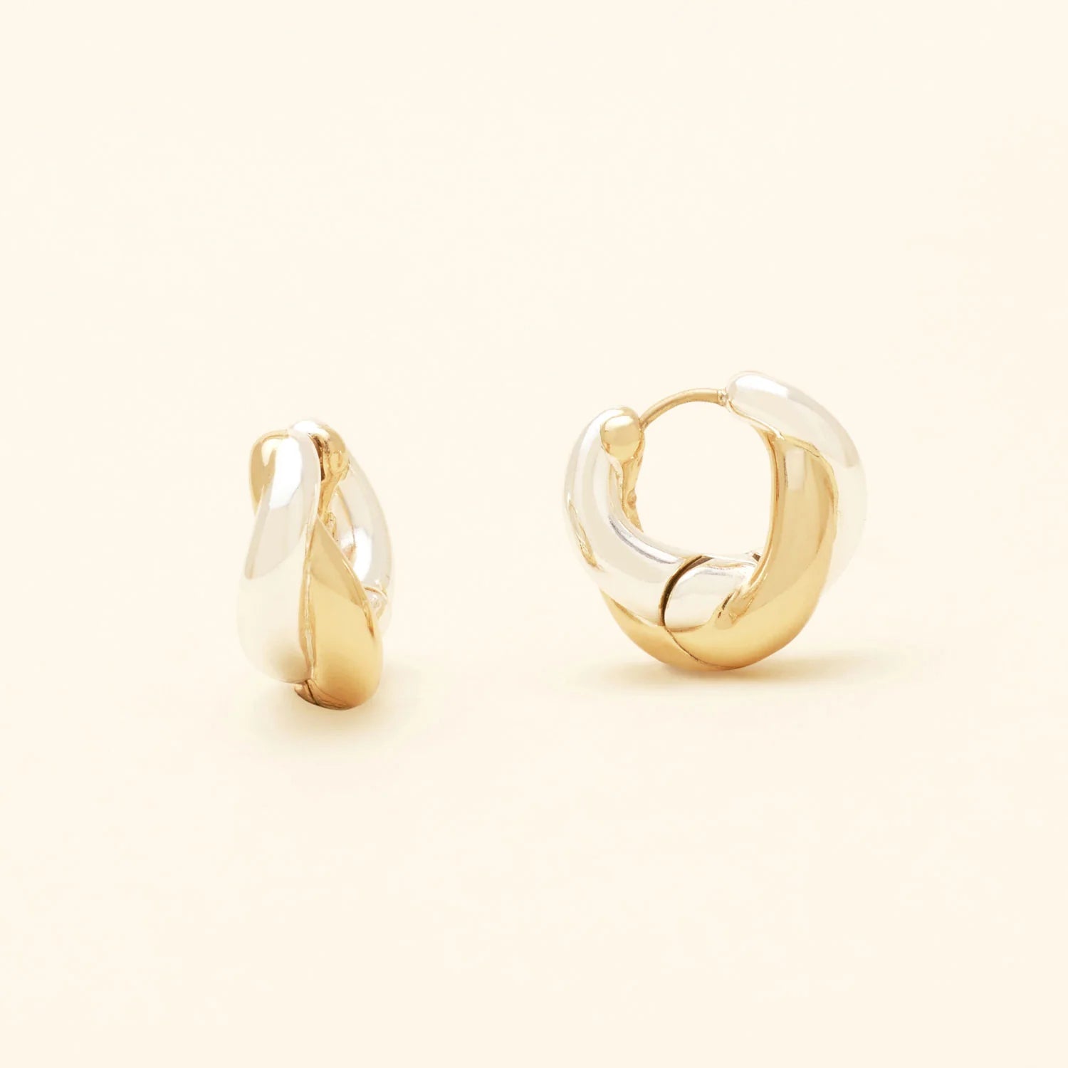 Mignonne Gavigan Petite Bleecker Hoops - Gold Silver