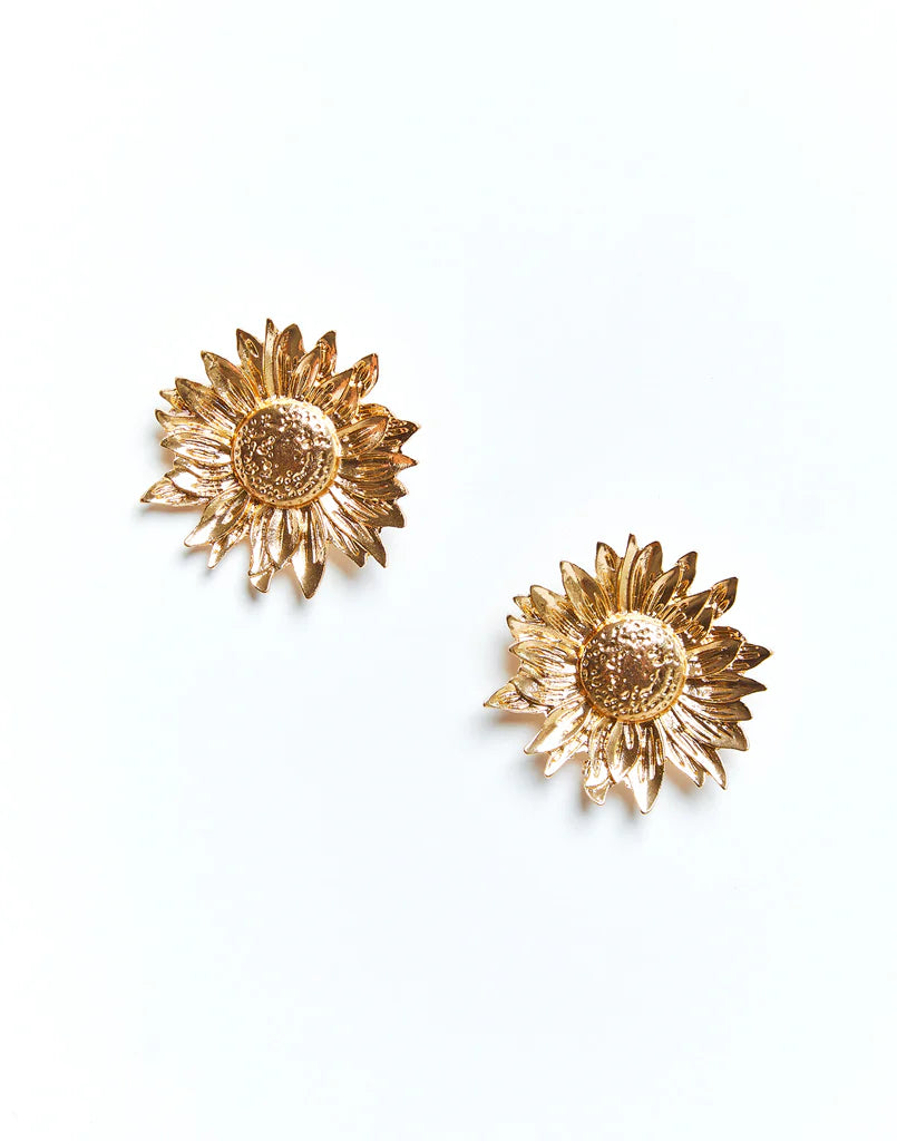 Mestiza Gwen Sunflower Earrings - Gold