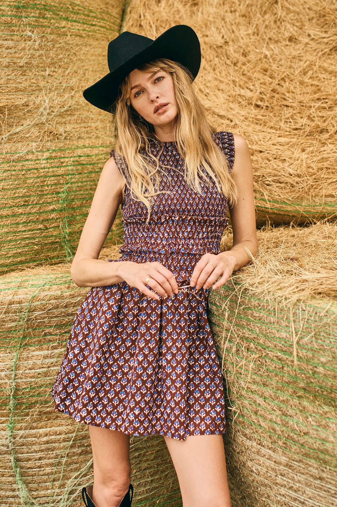 Hunter Bell Gweneth Dress - Autumn Fleur Fig