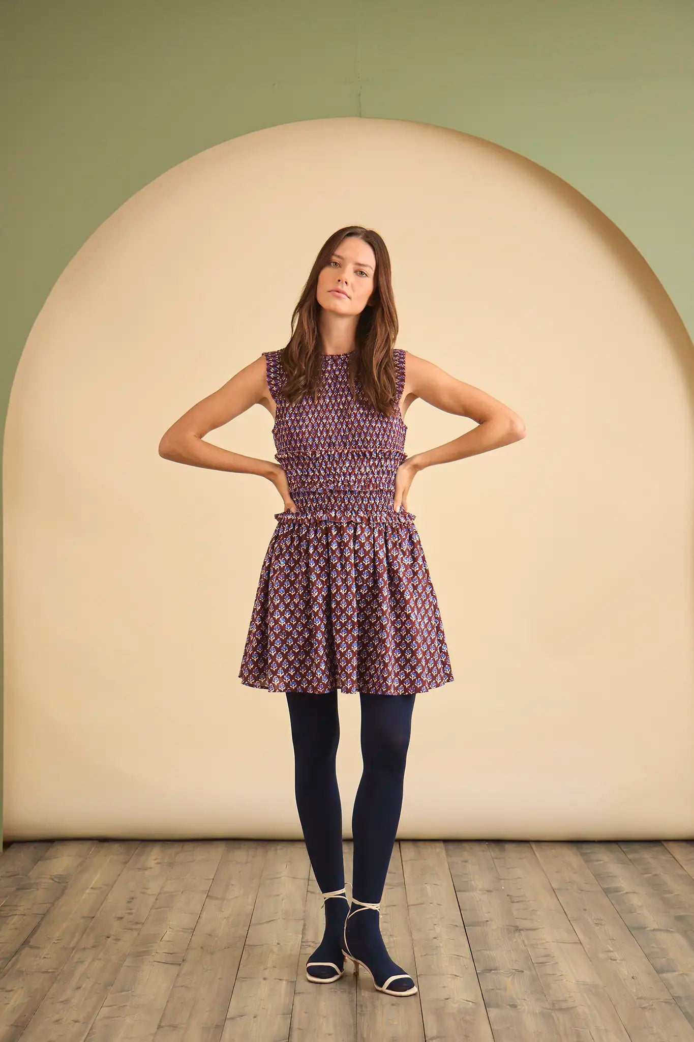 Hunter Bell Gweneth Dress - Autumn Fleur Fig