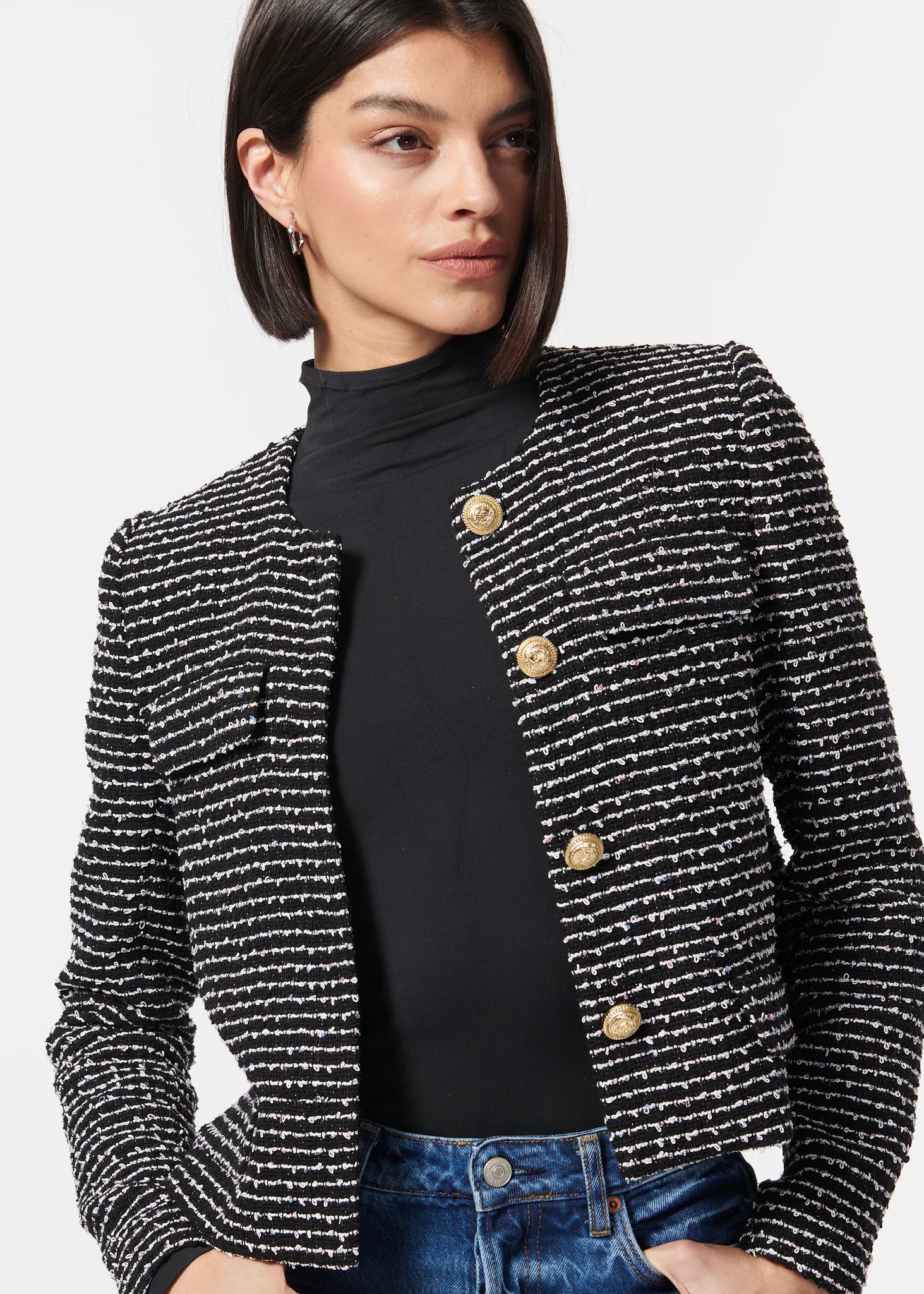 Cami NYC Rula Cropped Jacket - Nautical Tweed