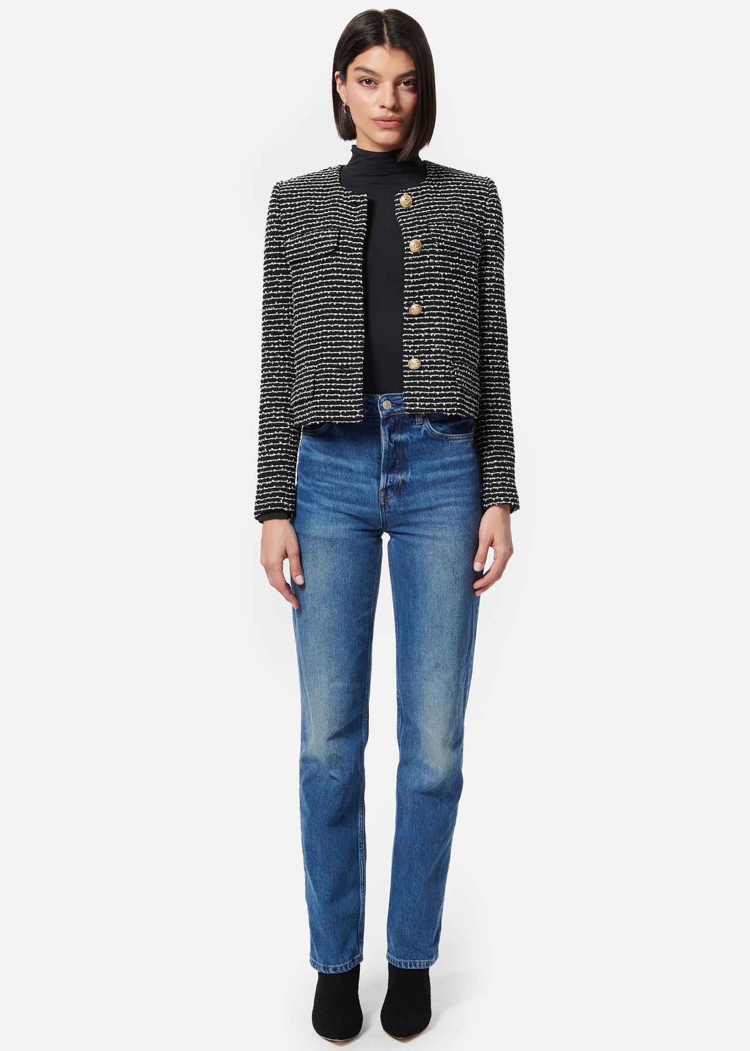 Cami NYC Rula Cropped Jacket - Nautical Tweed