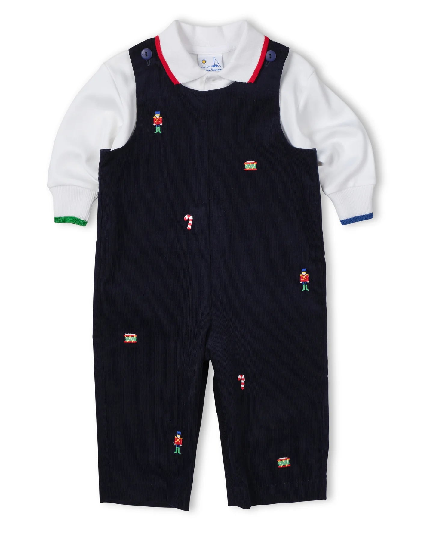 Florence Eiseman Corduroy Longall w/ All Over Embroidery