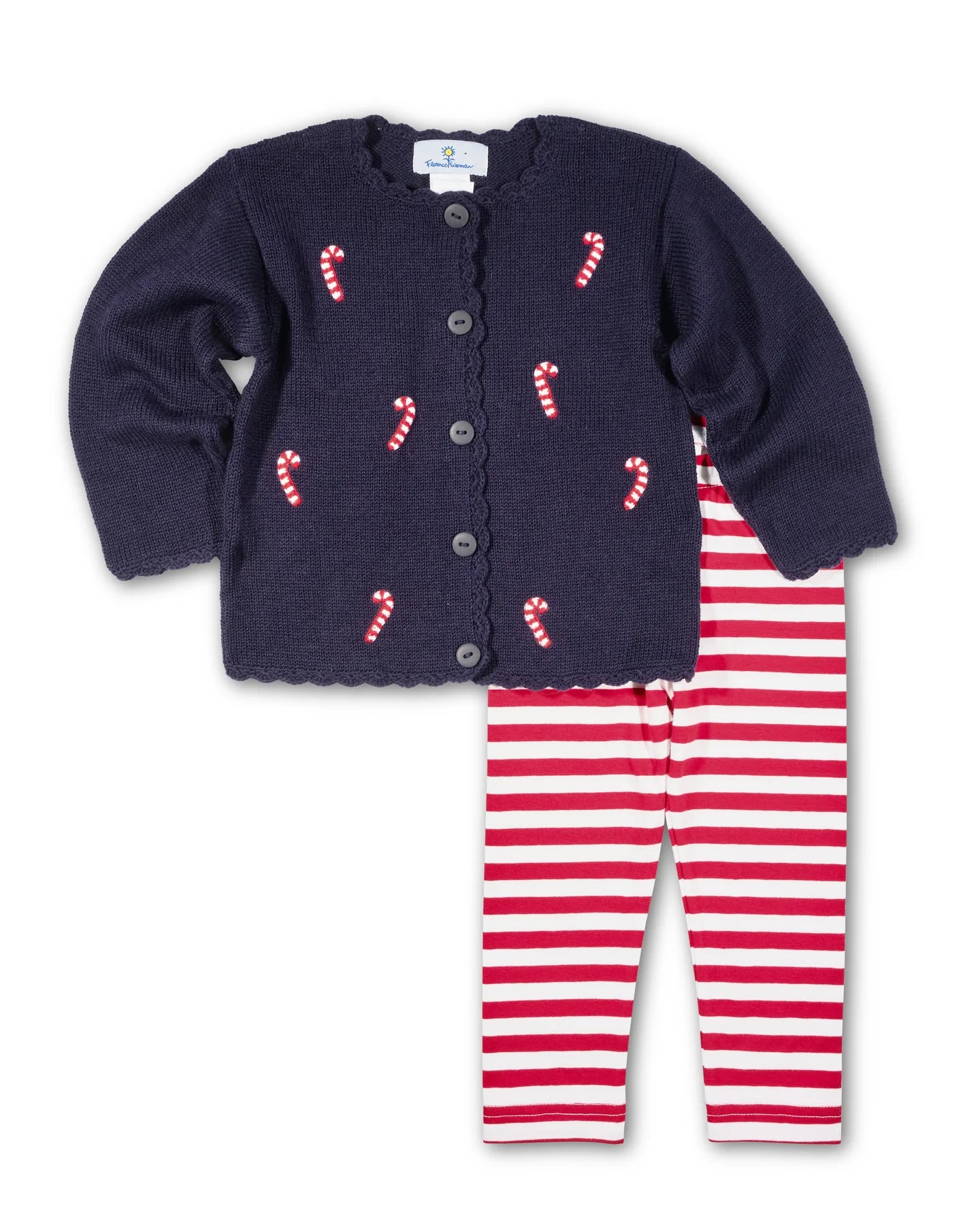 Florence Eiseman Sweater w/ Candy Canes