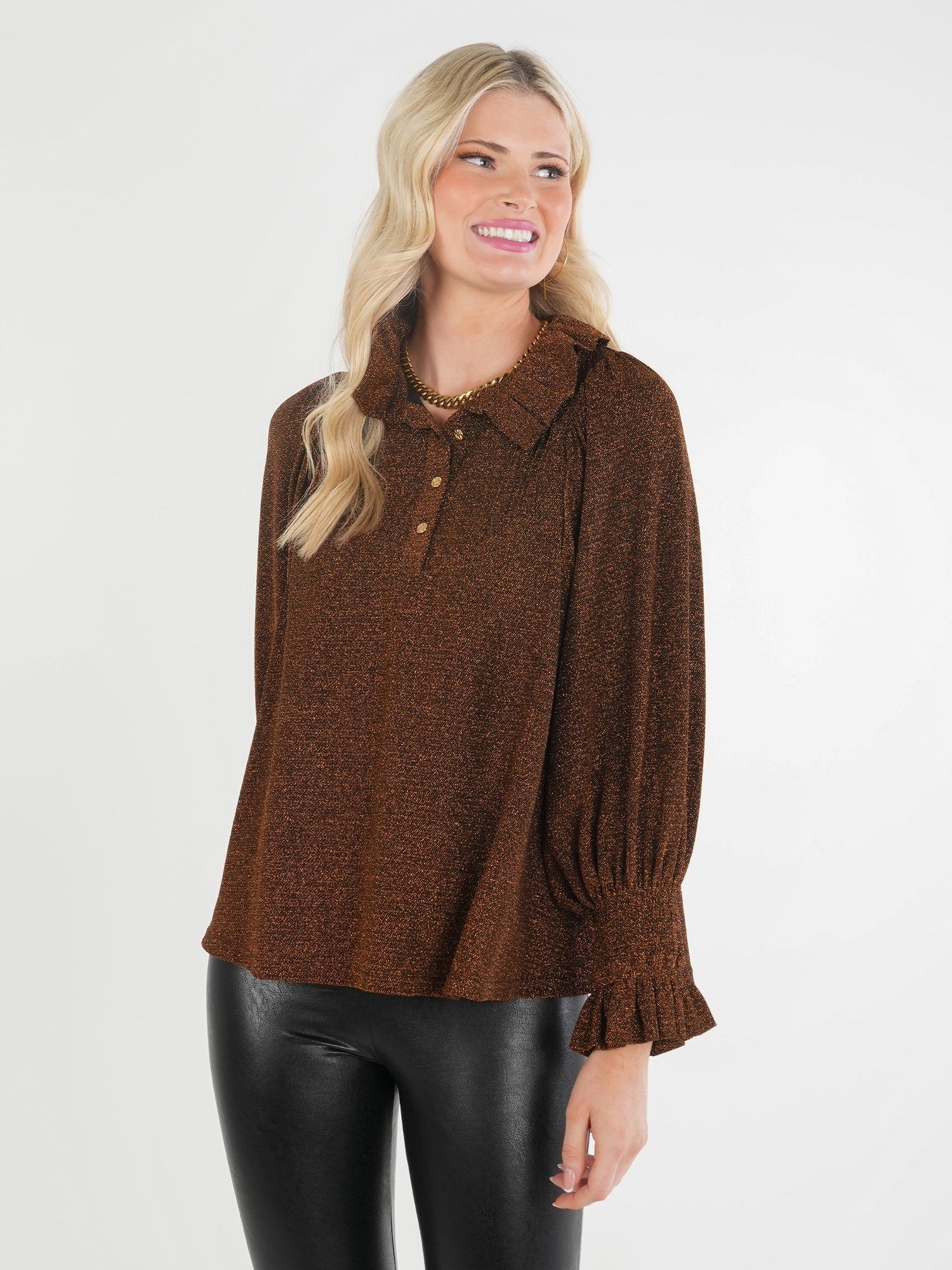 Emily McCarthy Charlotte Top - Black Gold