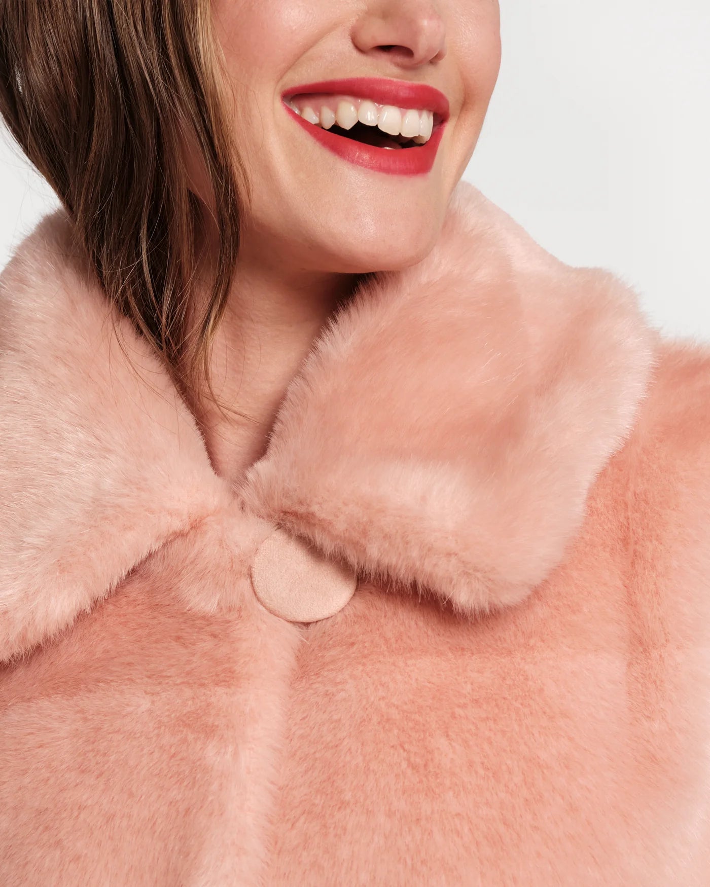 Frances Valentine Babe Jacket Faux Mink Fur - Pink