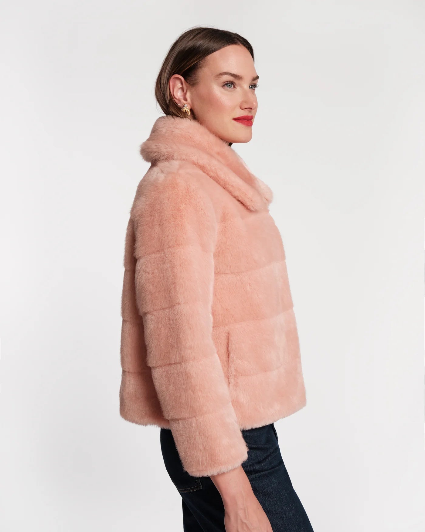 Frances Valentine Babe Jacket Faux Mink Fur - Pink
