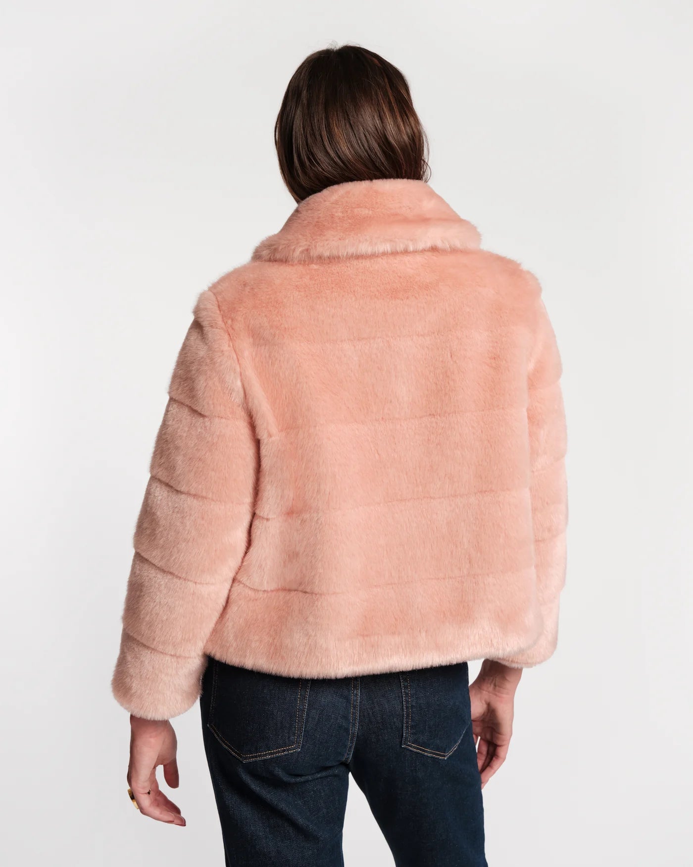 Frances Valentine Babe Jacket Faux Mink Fur - Pink