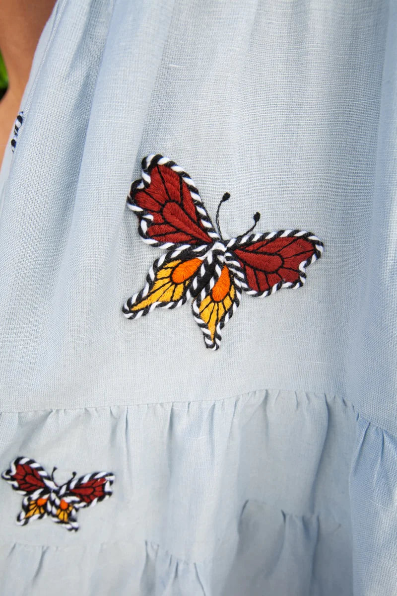 Anna Cate Sloan Dress - Blue Butterfly