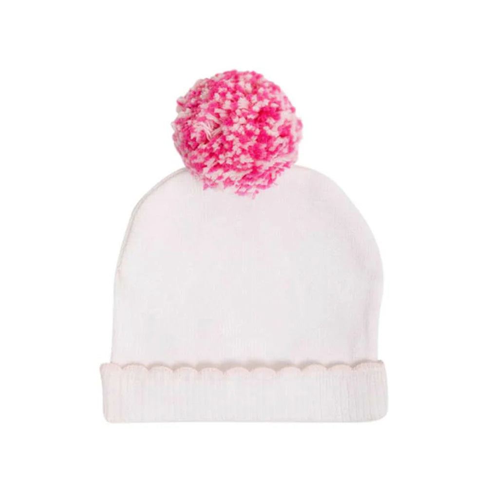 The Beaufort Bonnet Company I'm Here Hat - Worth Ave. White w/ Palm Beach Pink