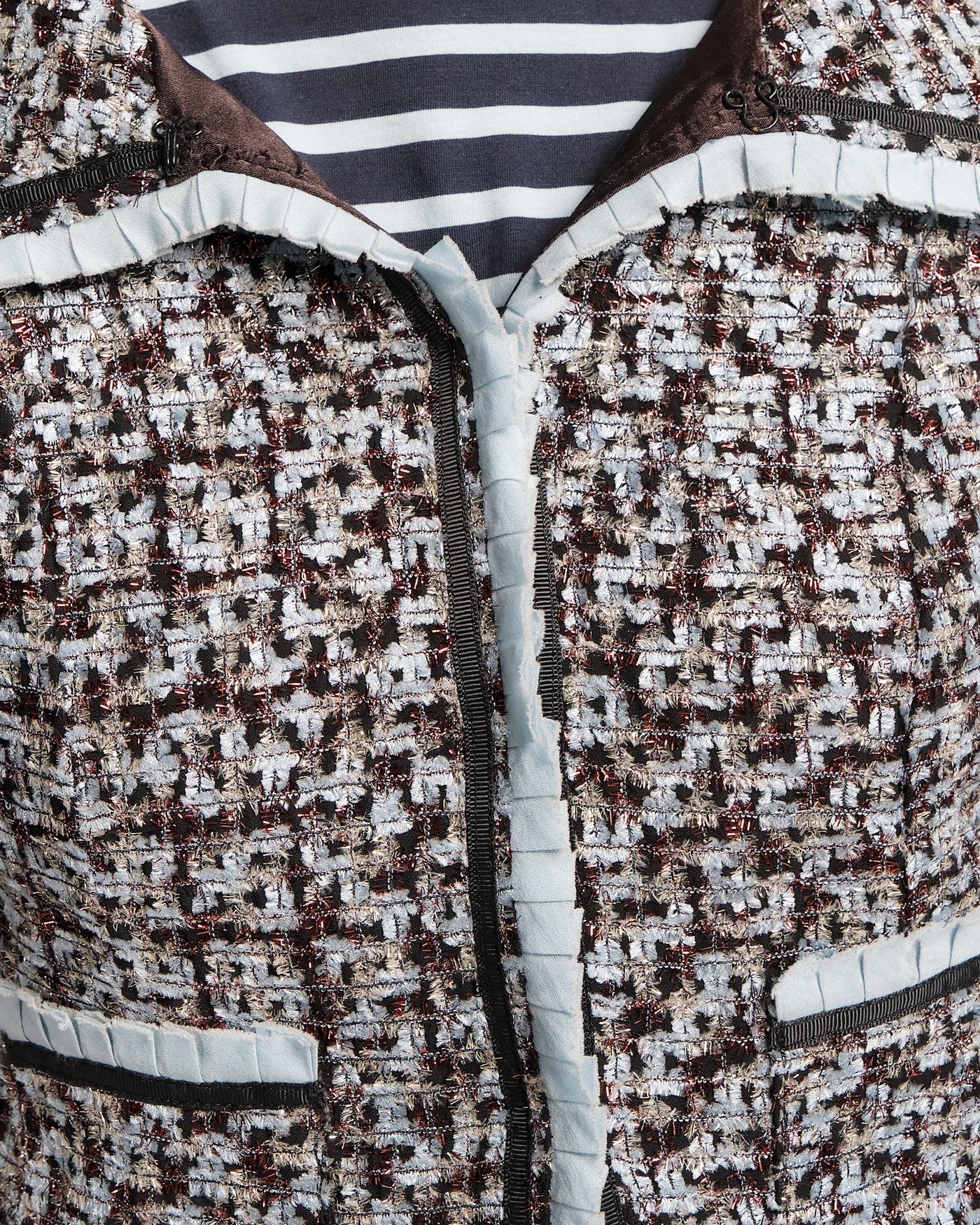 Frances Valentine Jessie Jacket - Deco Tweed Blue