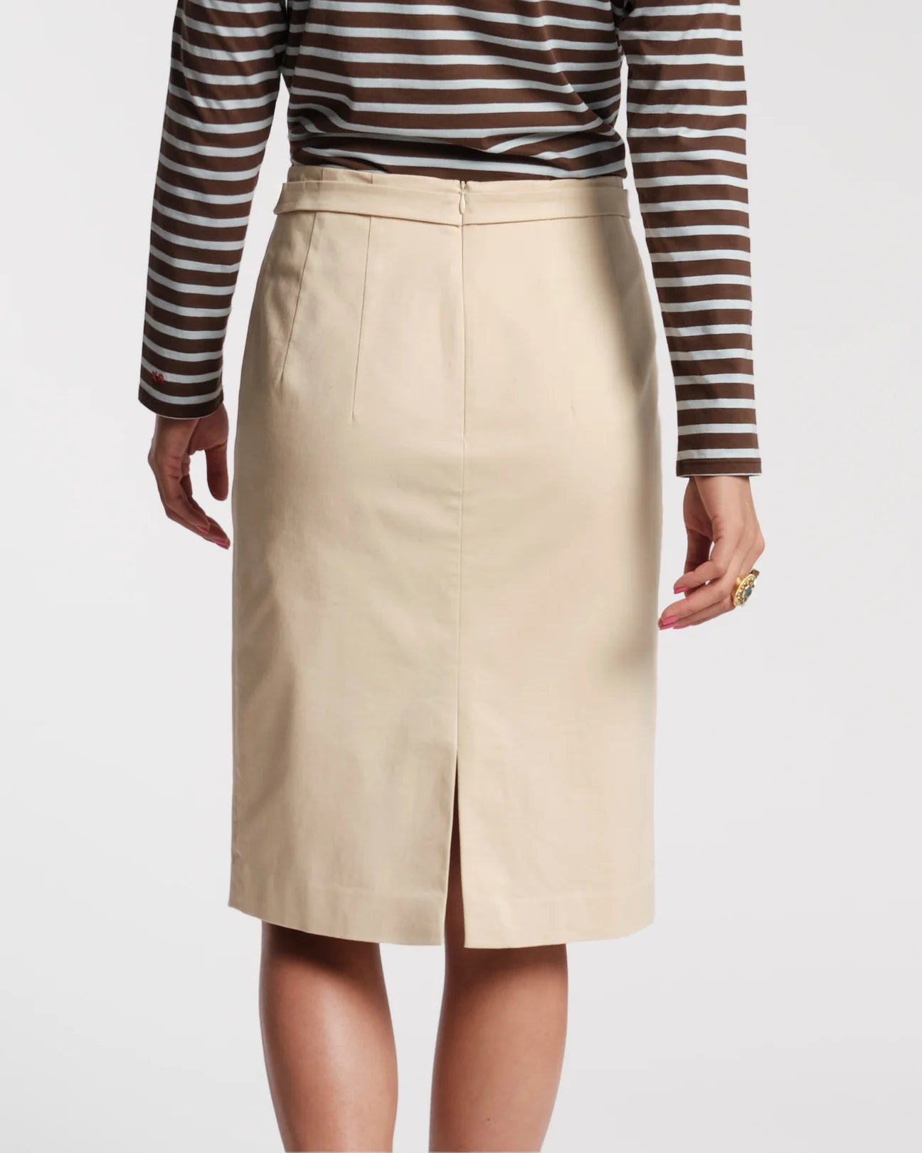 Frances Valentine Pencil Skirt - Khaki