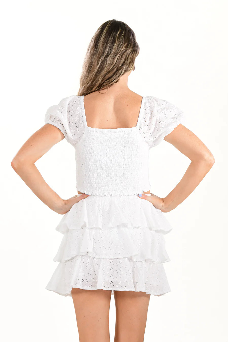 Walker & Wade Kiki Set Skirt - White Eyelet