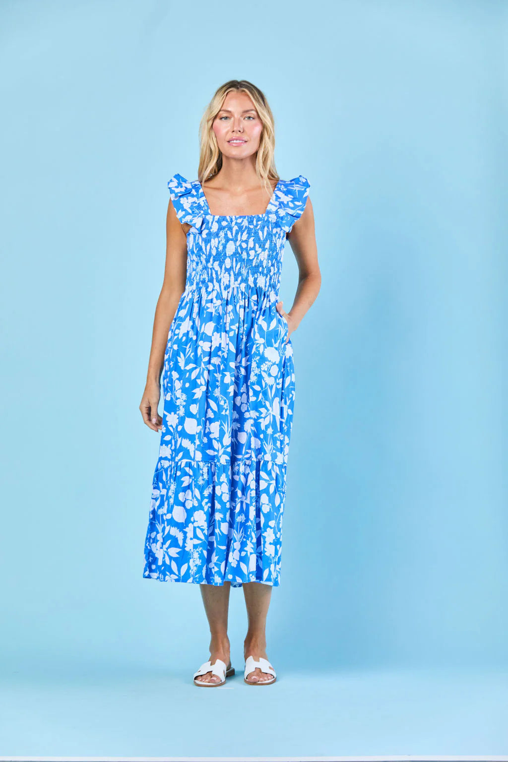 Sheridan French Charlotte Dress - Azul Wildflower