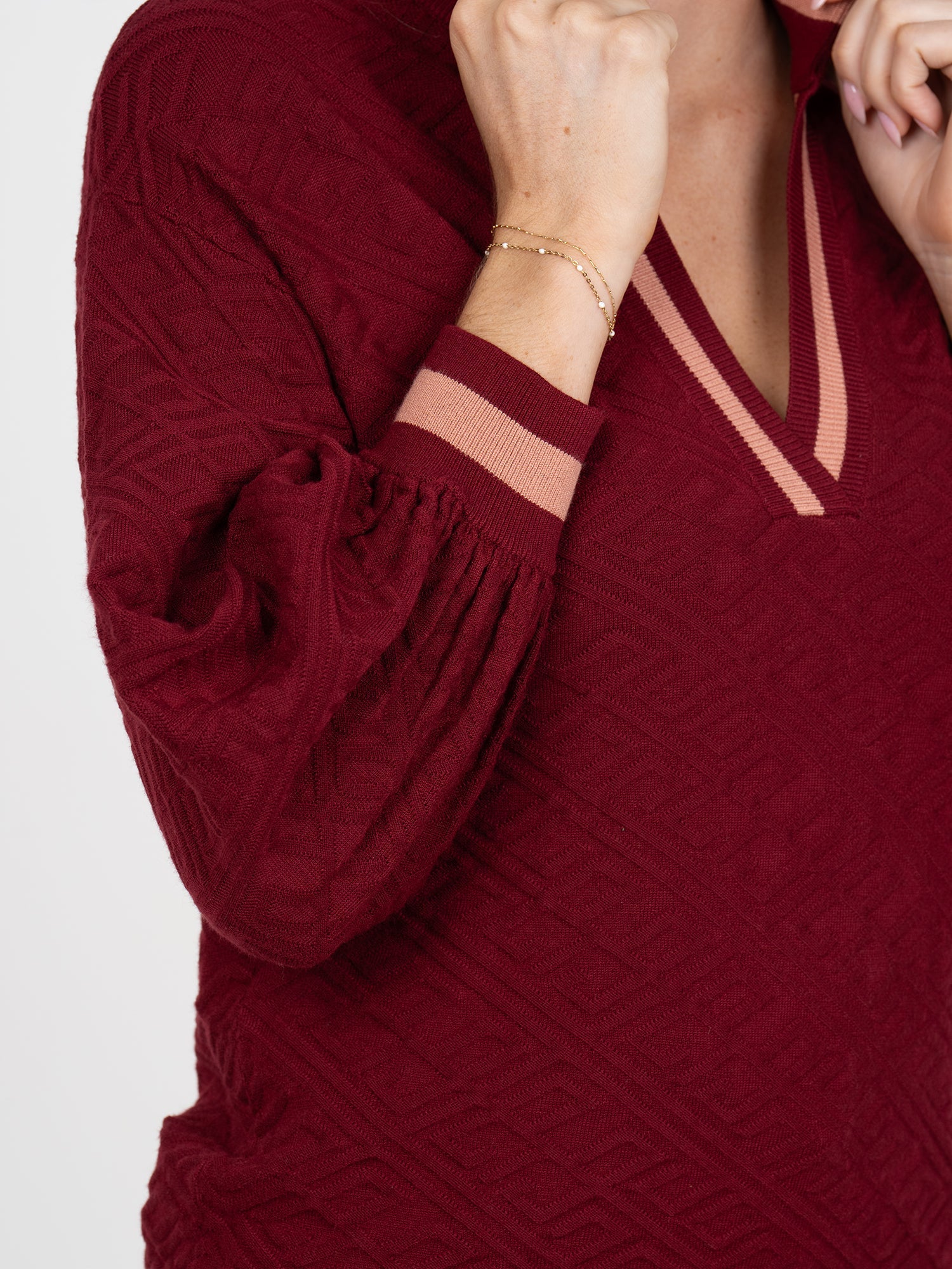 Emily McCarthy Lolli Sweater - Merlot Monogram