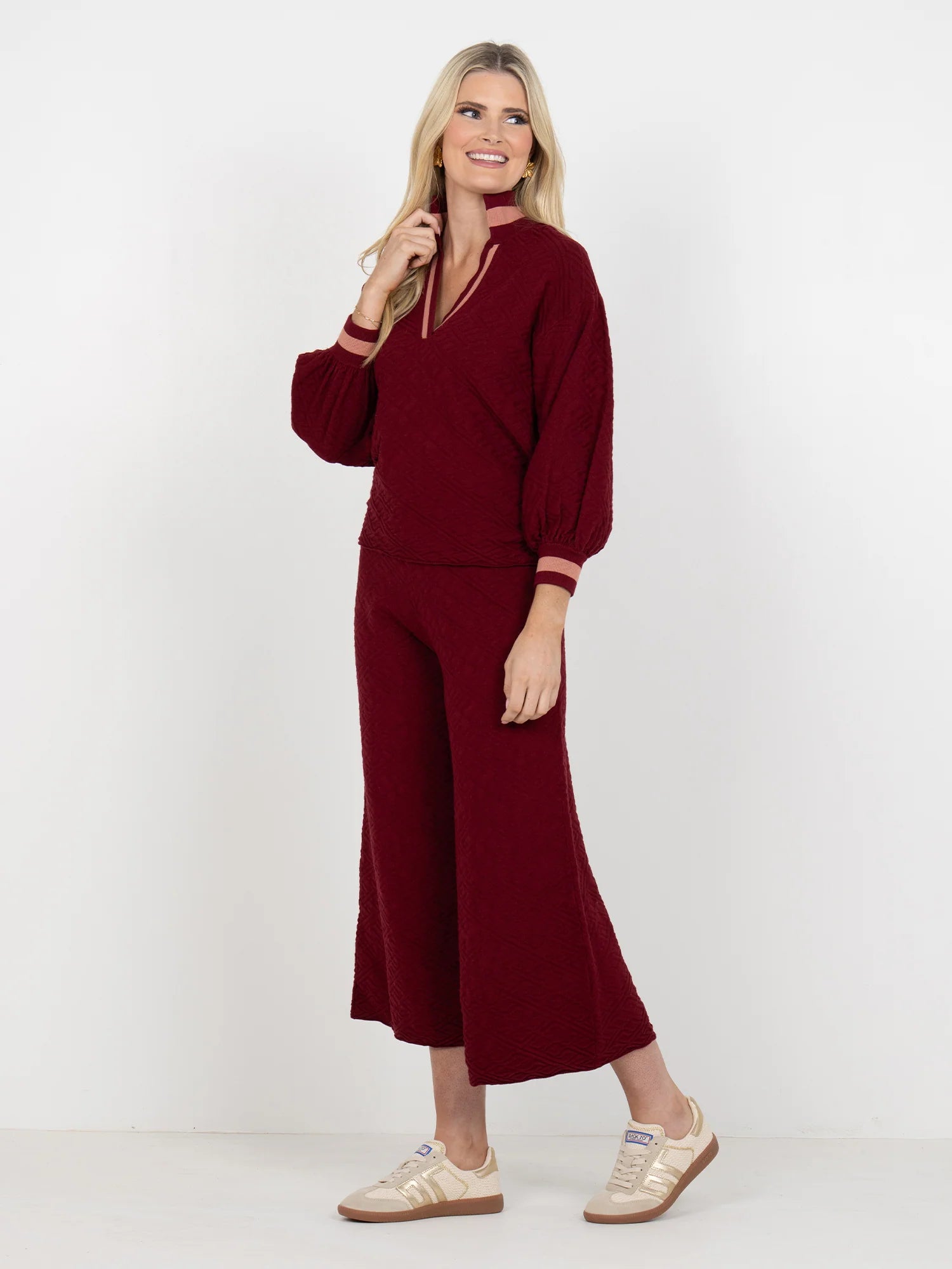 Emily McCarthy Lolli Sweater - Merlot Monogram