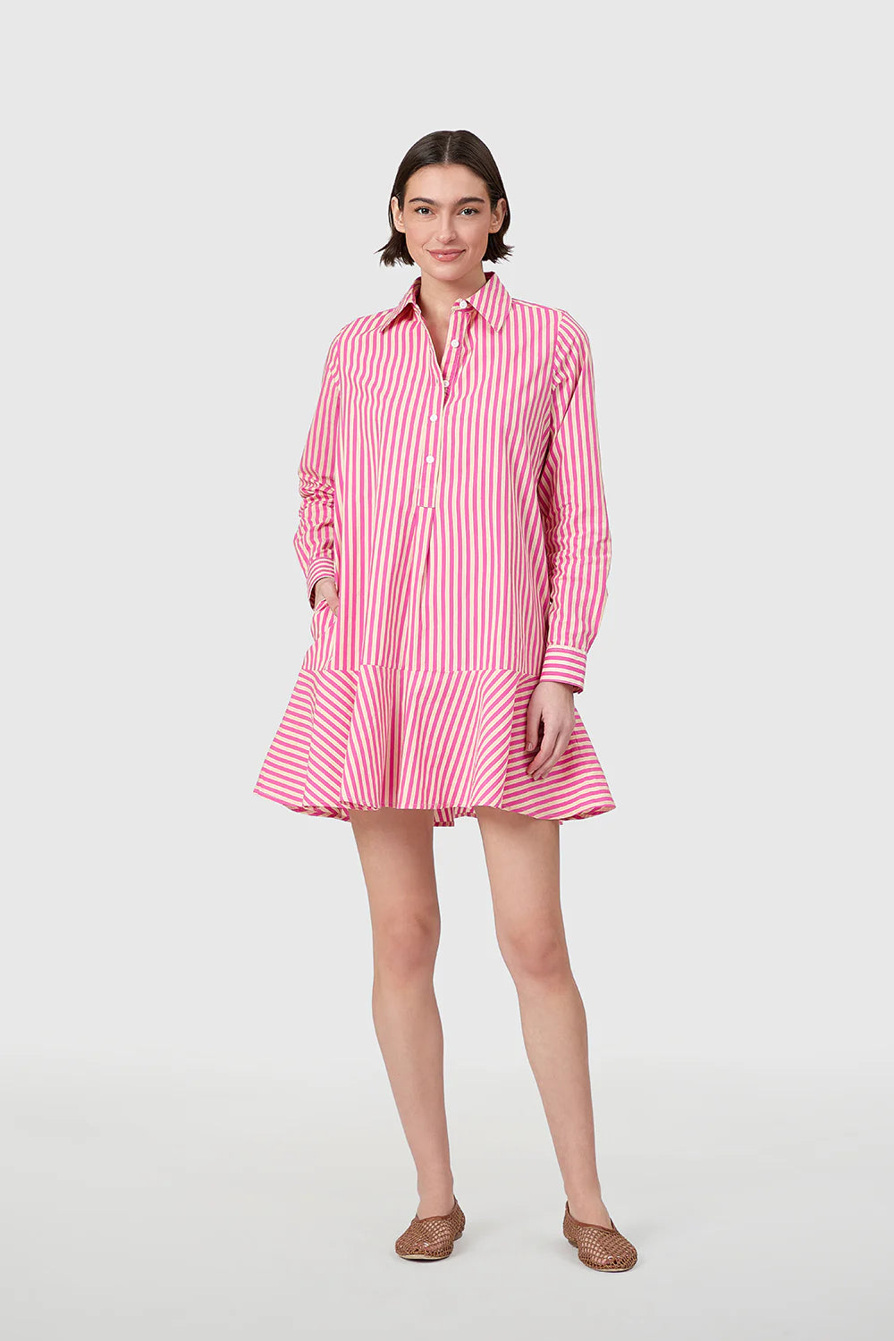 Livro Polly Dress - Raspberry Pinstripe