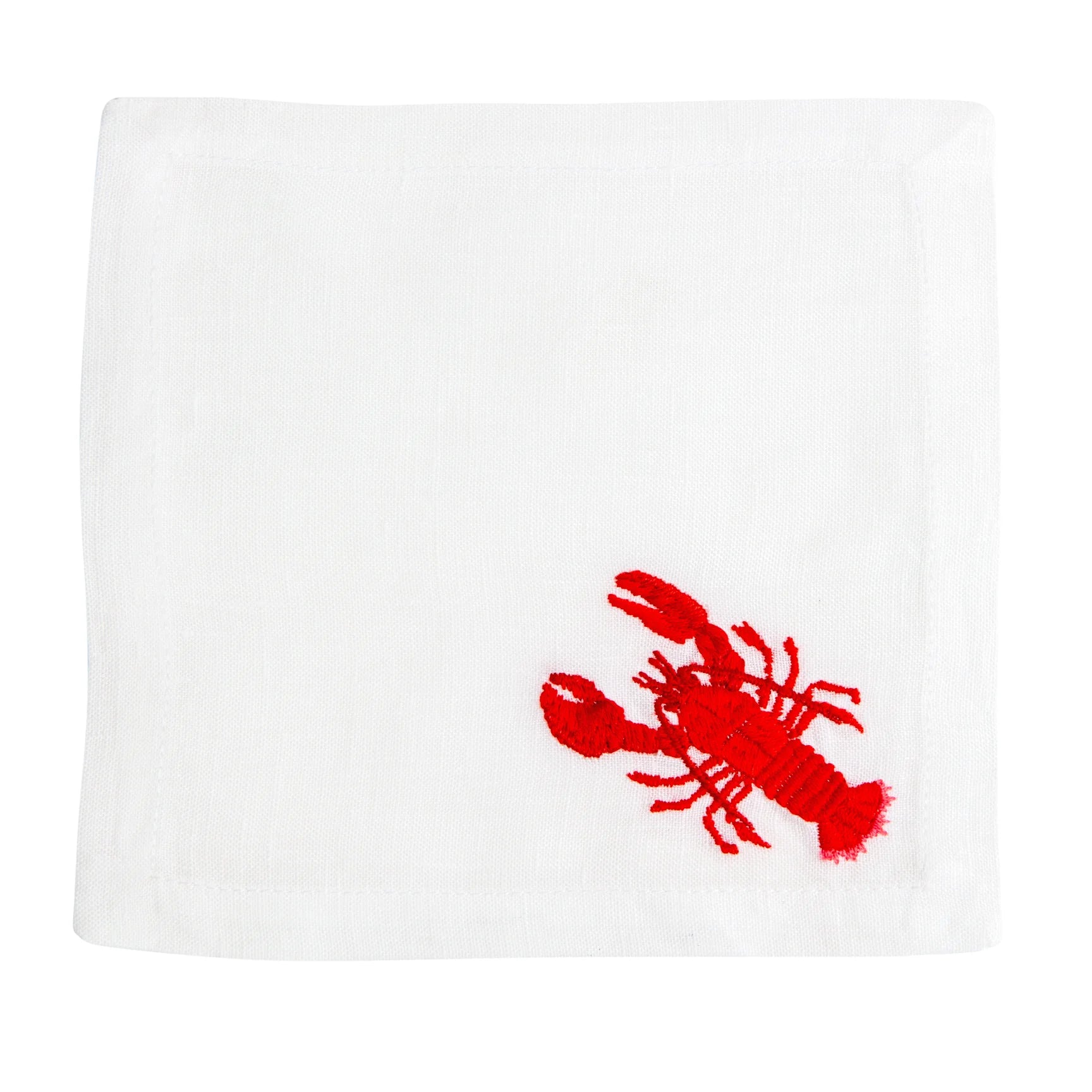 Haute Home Linens Lobster Coaster - Red