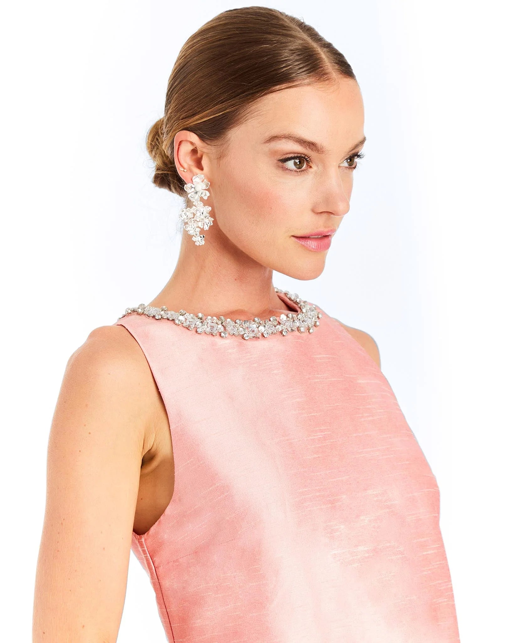 Mestiza Manhattan Embellished Shift Mini Dress - Rose Pink