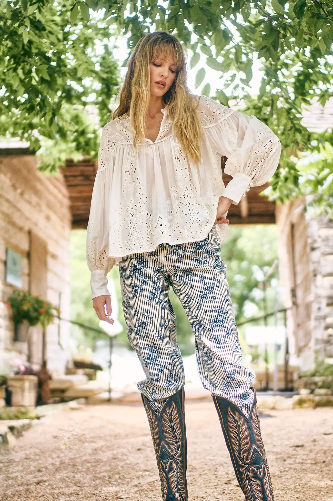 Hunter Bell Lakelynn Pant - Cornflower Toile
