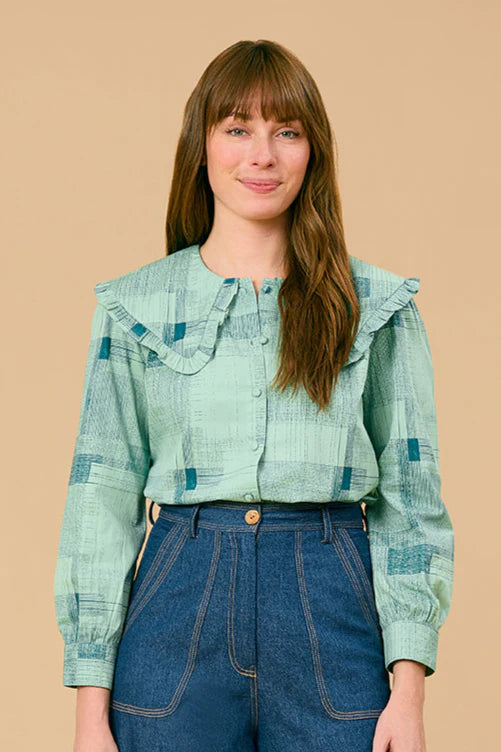 Olivia By Livro Liz Shirt - Blue Print