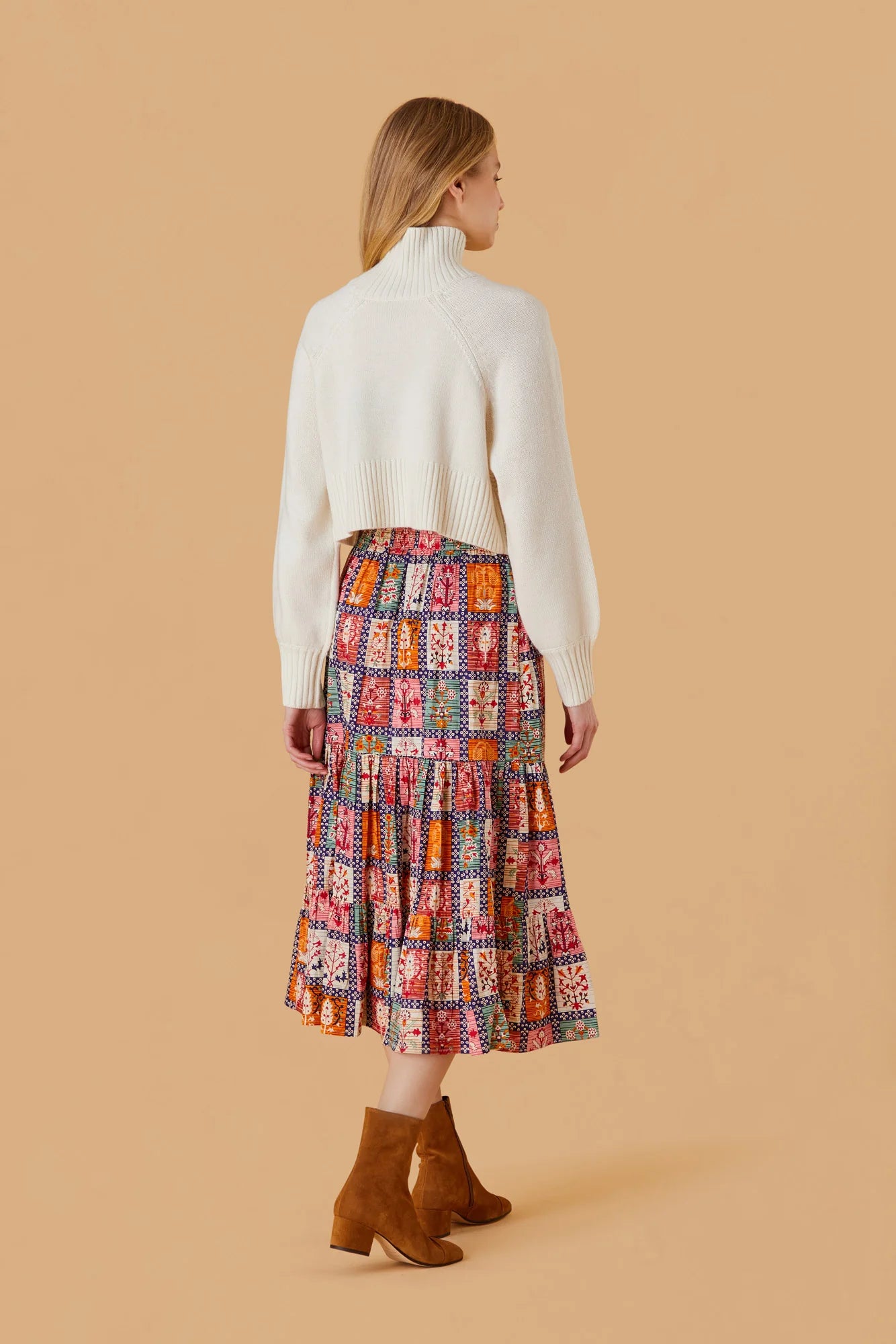 Olivia By Livro Eloise Skirt - Harvest Grid