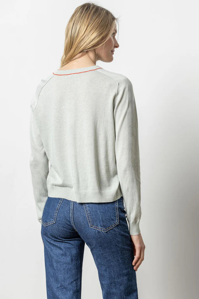 Lilla P Oversized Saddle Sleeve Sweater - Moonstone