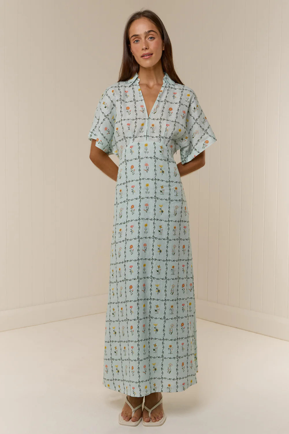 Palm Noosa Jasmine Dress - Calypso Tile