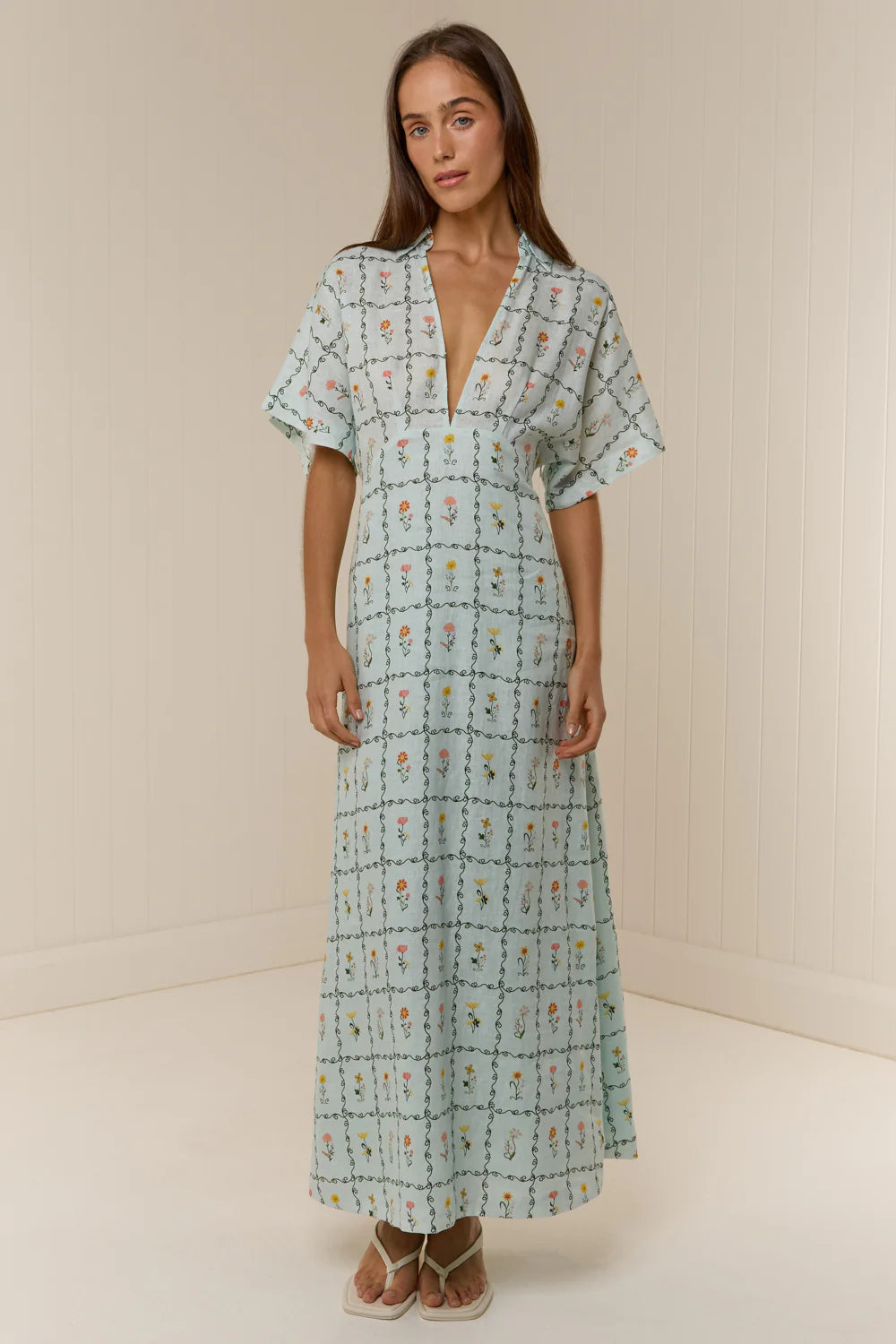 Palm Noosa Jasmine Dress - Calypso Tile