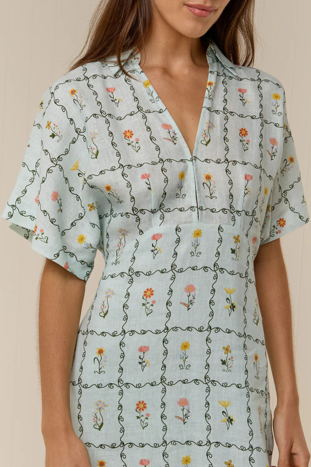 Palm Noosa Jasmine Dress - Calypso Tile