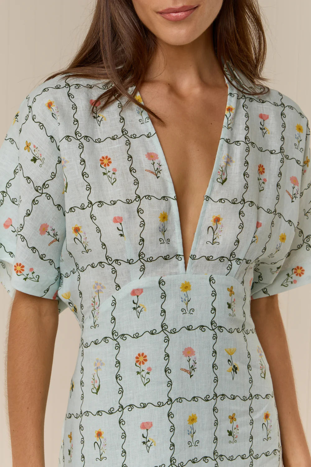 Palm Noosa Jasmine Dress - Calypso Tile