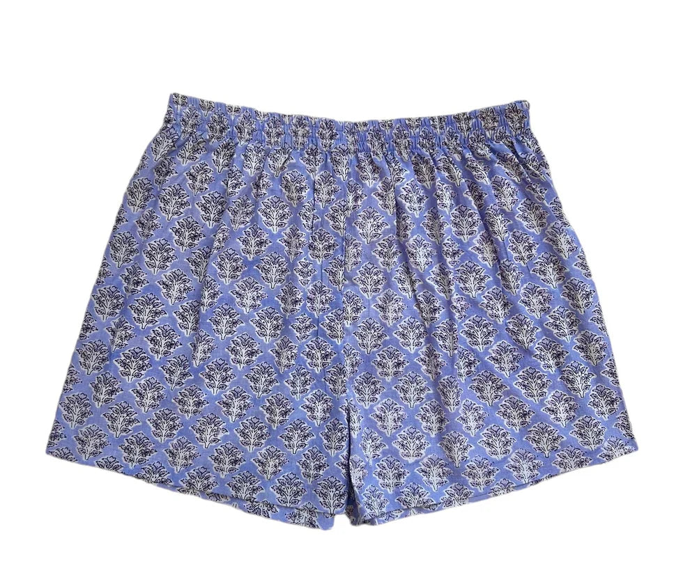 Darling Boxer Shorts - Periwinkle Blossoms