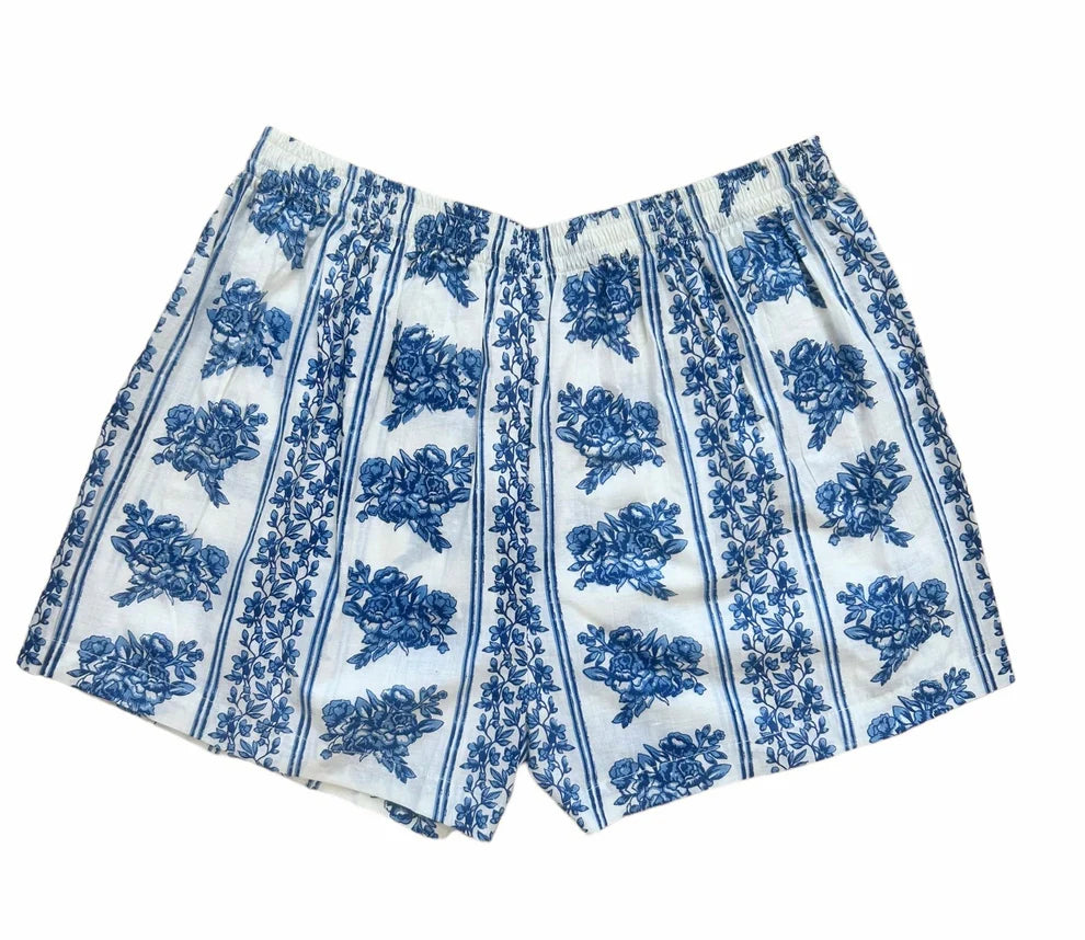 Darling Boxer Shorts - French Blue Floral