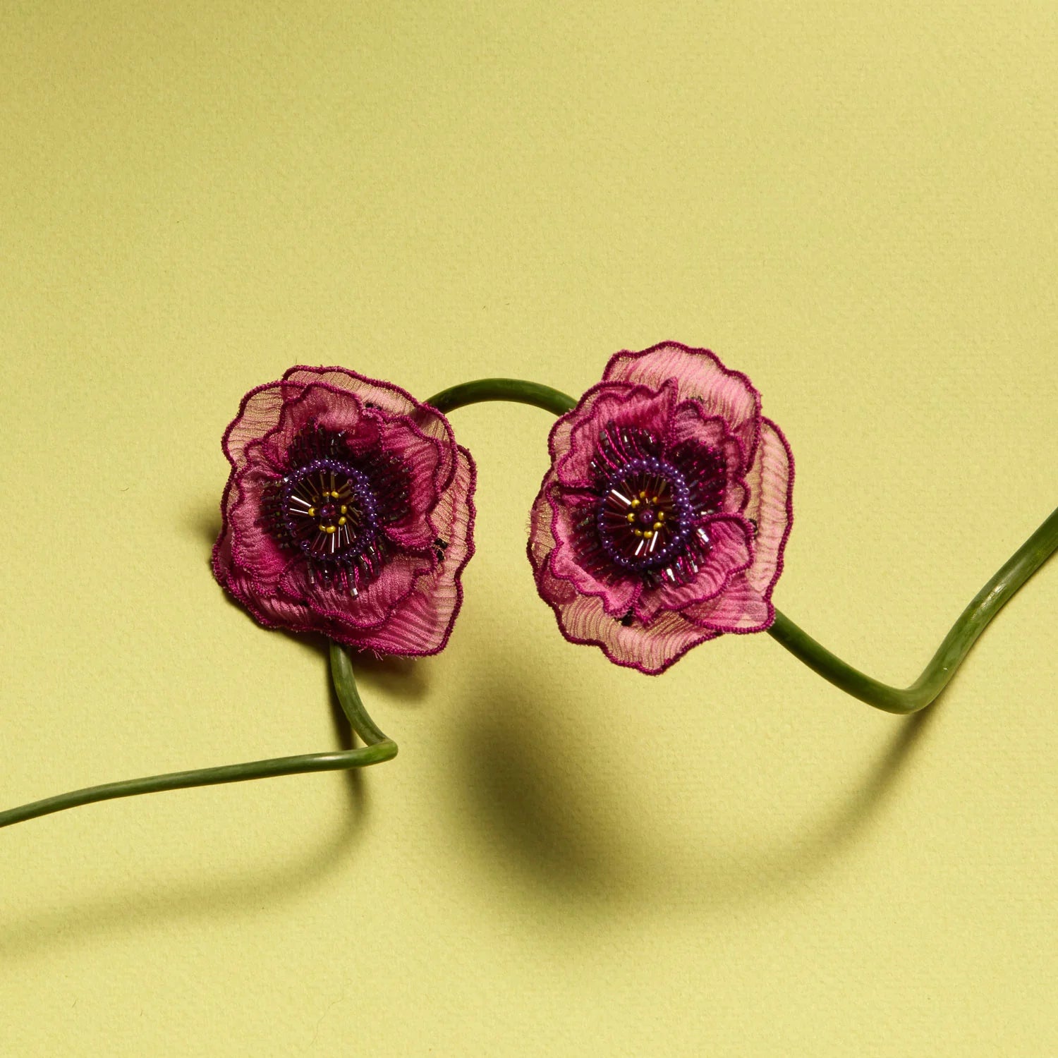 Mignonne Gavigan Anemone Studs - Magenta