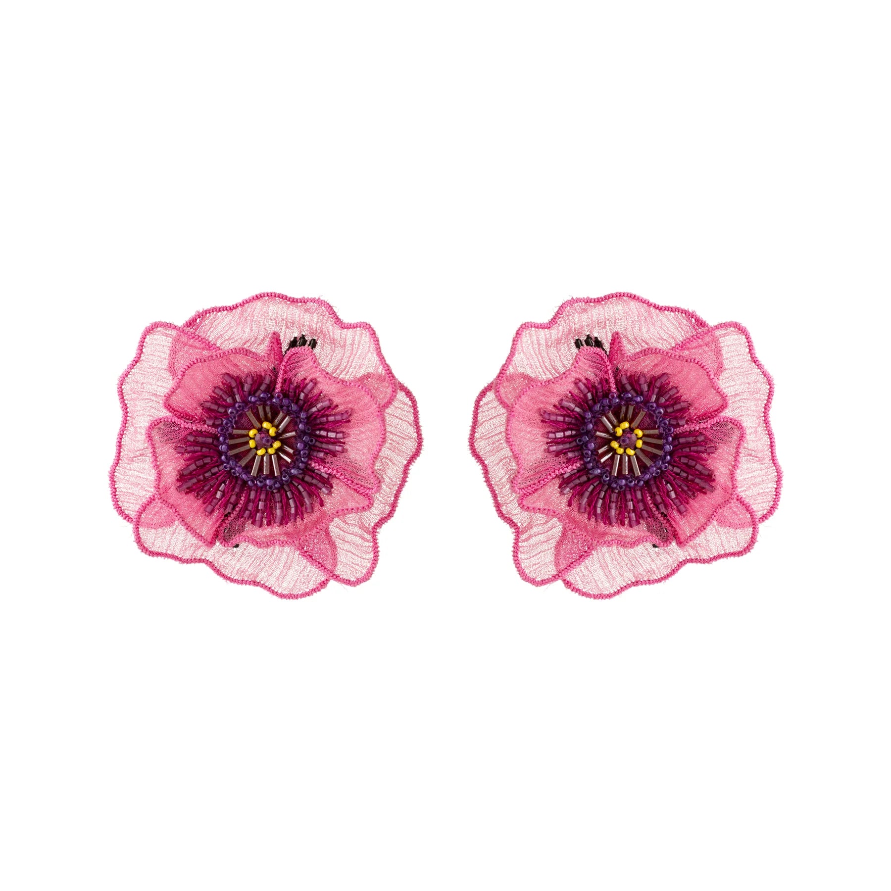 Mignonne Gavigan Anemone Studs - Magenta