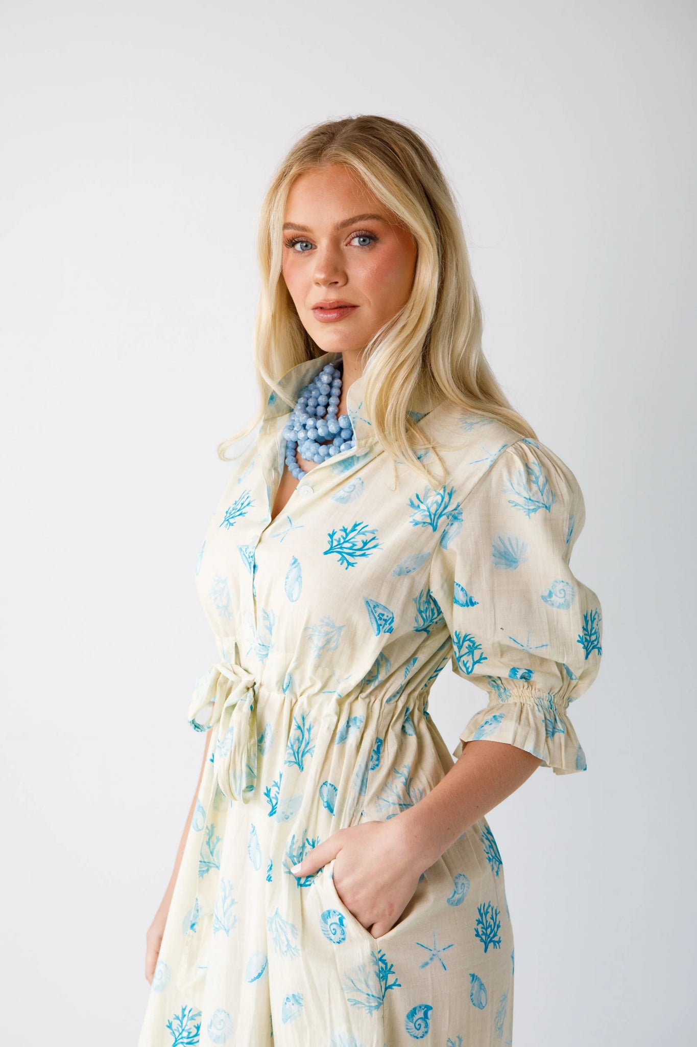 Holly Shae Catherine Dress - Sea Life in Blue