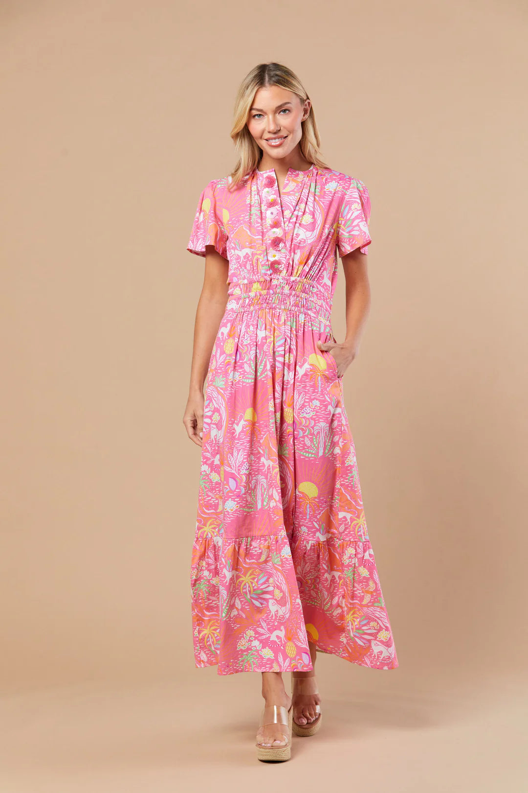 Sheridan French Eloise Dress - Whimsical Island Sunrise