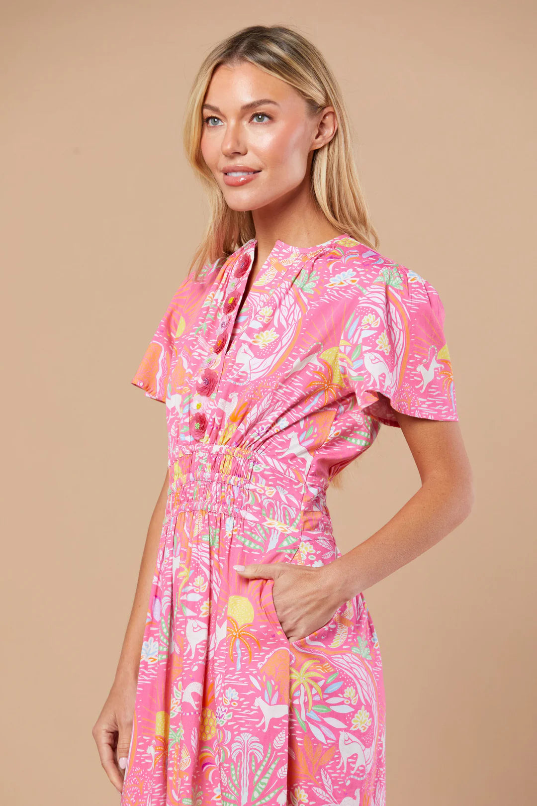 Sheridan French Eloise Dress - Whimsical Island Sunrise