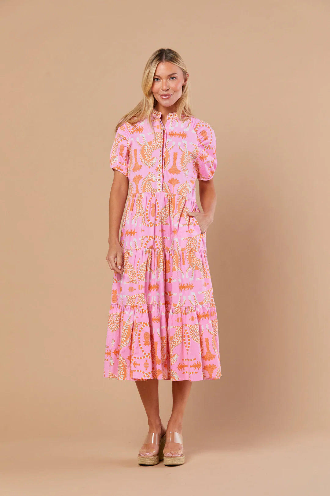 Sheridan French Kimbell Dress - Apricot Prowess