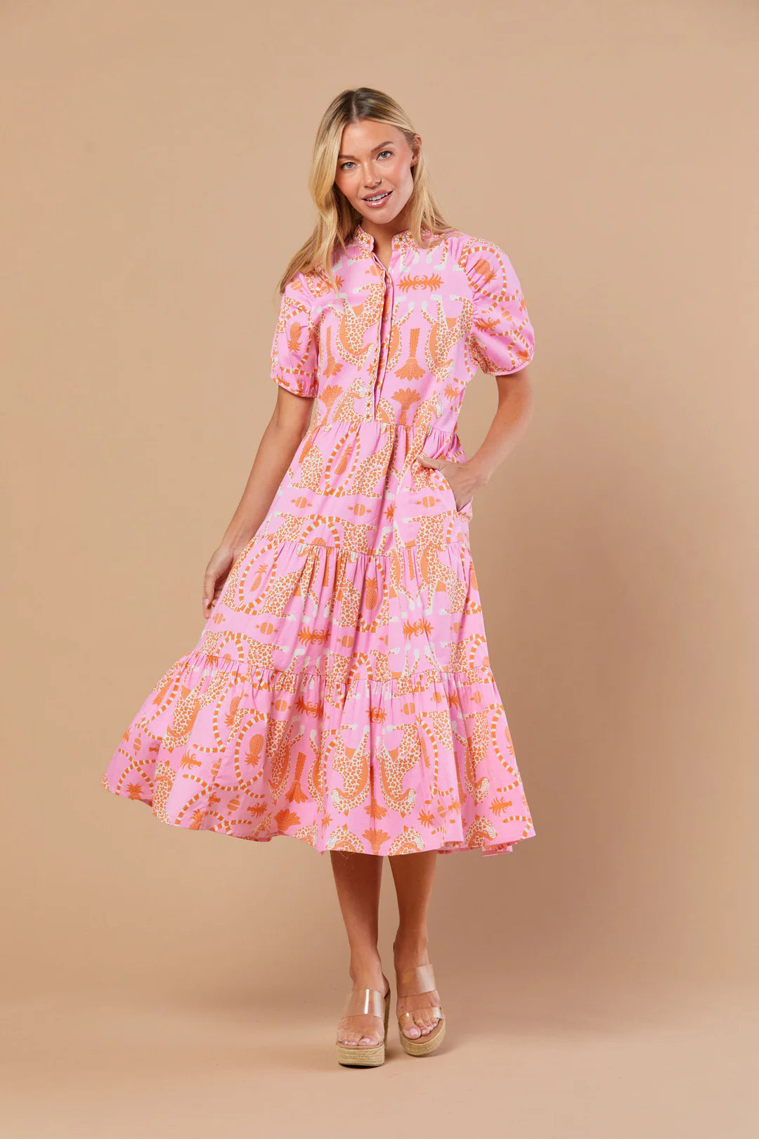 Sheridan French Kimbell Dress - Apricot Prowess