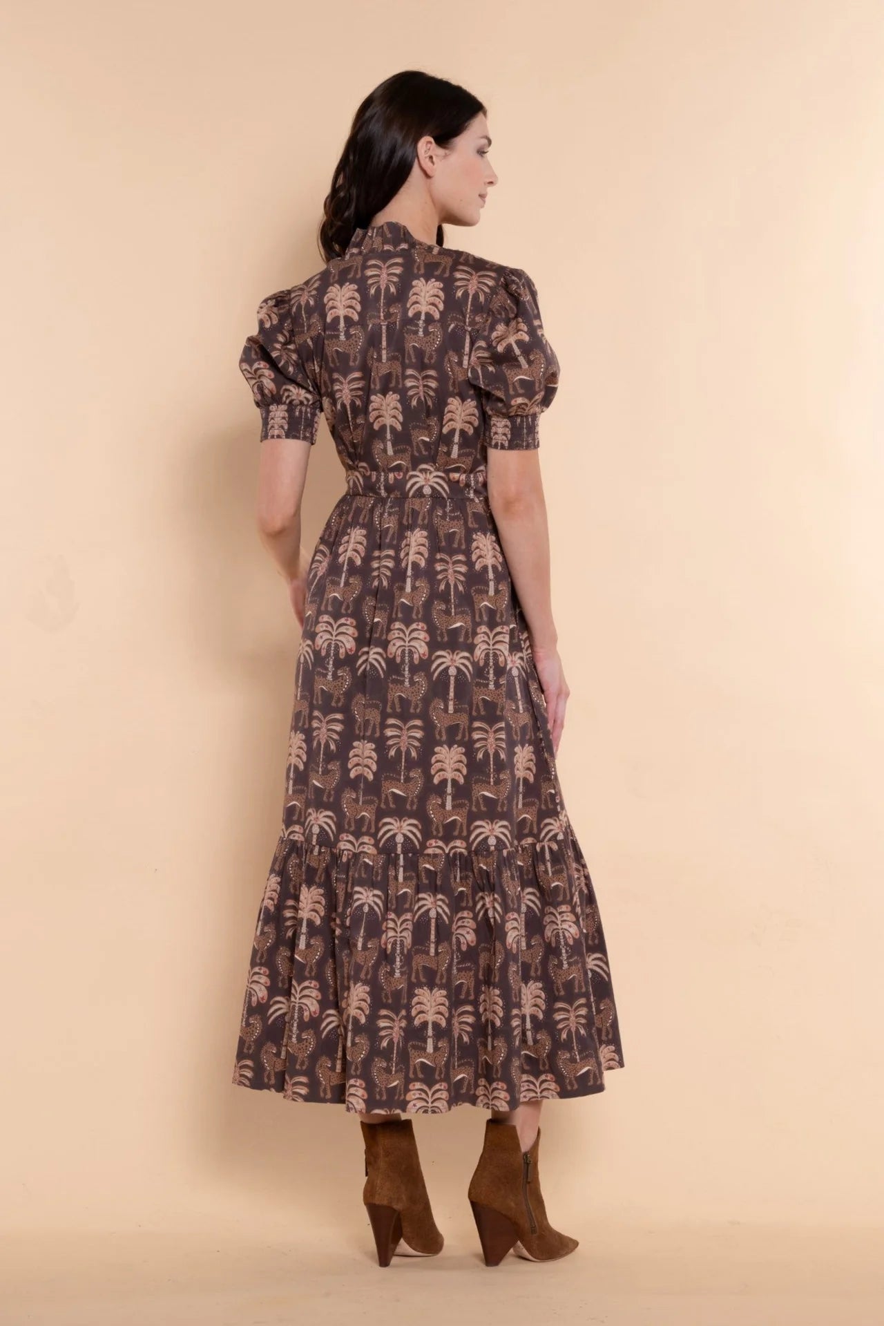 Sheridan French Birdie Dress - Espresso Rainforest
