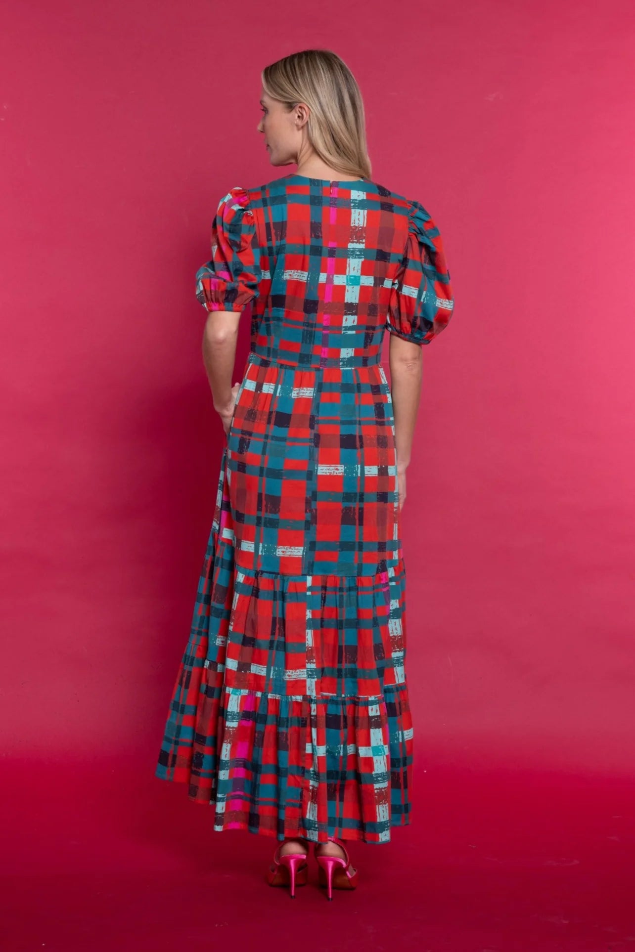 Sheridan French Margot Dress - Poinsettia Tartan