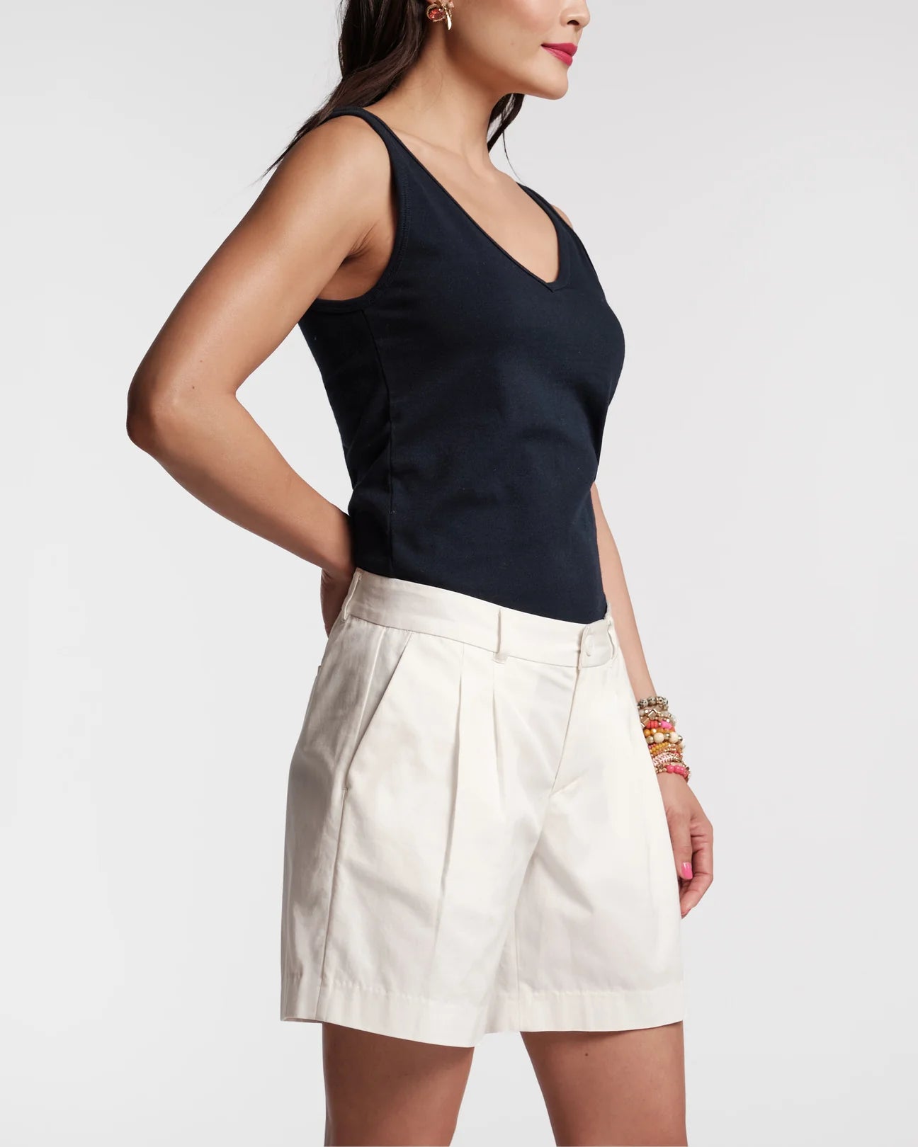 Frances Valentine Benny Short - Cotton Twill