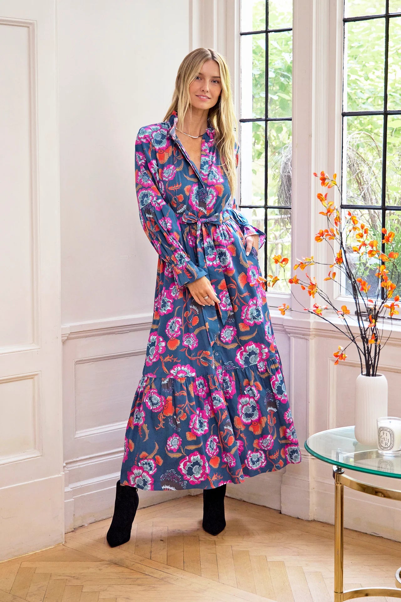 Sheridan French Britt Dress - Twilight Flora